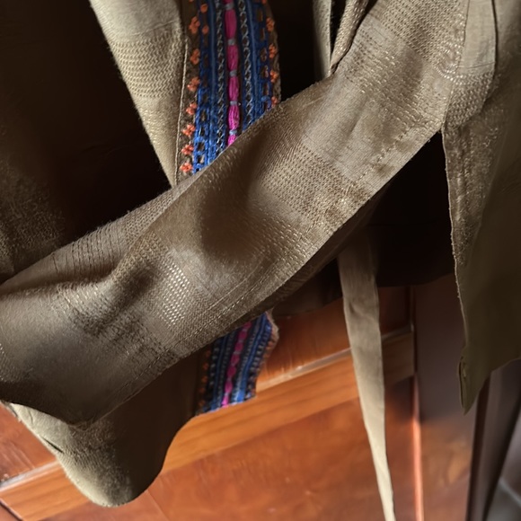 Anthropologie Maeve Bohemian Embroidery Trimmed Wrap Sleeveless Top - Picture 5 of 8